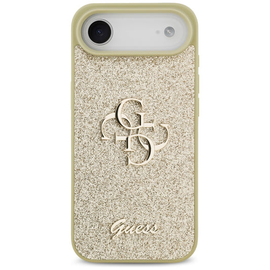 Deksel for Apple iPhone 17 Air, Guess, Fixed Glitter Big 4G, Gull