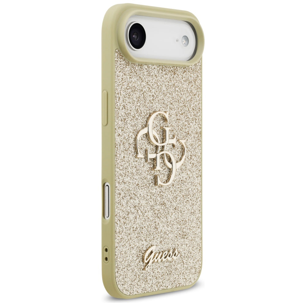 Deksel for Apple iPhone 17 Air, Guess, Fixed Glitter Big 4G, Gull