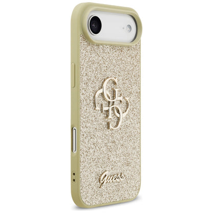 Deksel for Apple iPhone 17 Air, Guess, Fixed Glitter Big 4G, Gull
