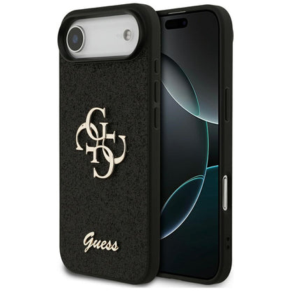 Deksel for Apple iPhone 17 Air, Guess, Fixed Glitter Big 4G, Svart