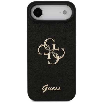 Deksel for Apple iPhone 17 Air, Guess, Fixed Glitter Big 4G, Svart