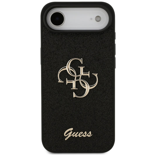 Deksel for Apple iPhone 17 Air, Guess, Fixed Glitter Big 4G, Svart