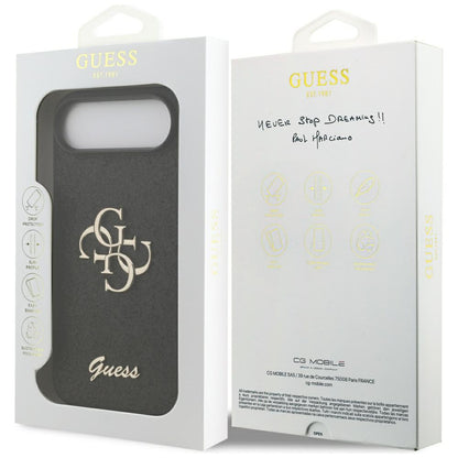 Deksel for Apple iPhone 17 Air, Guess, Fixed Glitter Big 4G, Svart