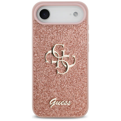 Deksel for Apple iPhone 17 Air, Guess, Fixed Glitter Big 4G, Rosa