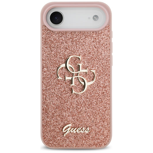 Deksel for Apple iPhone 17 Air, Guess, Fixed Glitter Big 4G, Rosa
