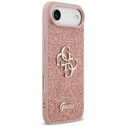 Deksel for Apple iPhone 17 Air, Guess, Fixed Glitter Big 4G, Rosa