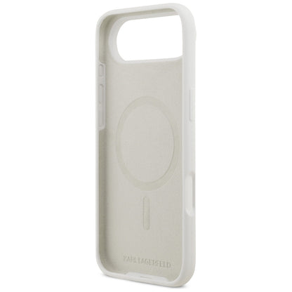 Deksel for Apple iPhone 17 Air, Karl Lagerfeld, Sketch and Logo Karl, Hvit