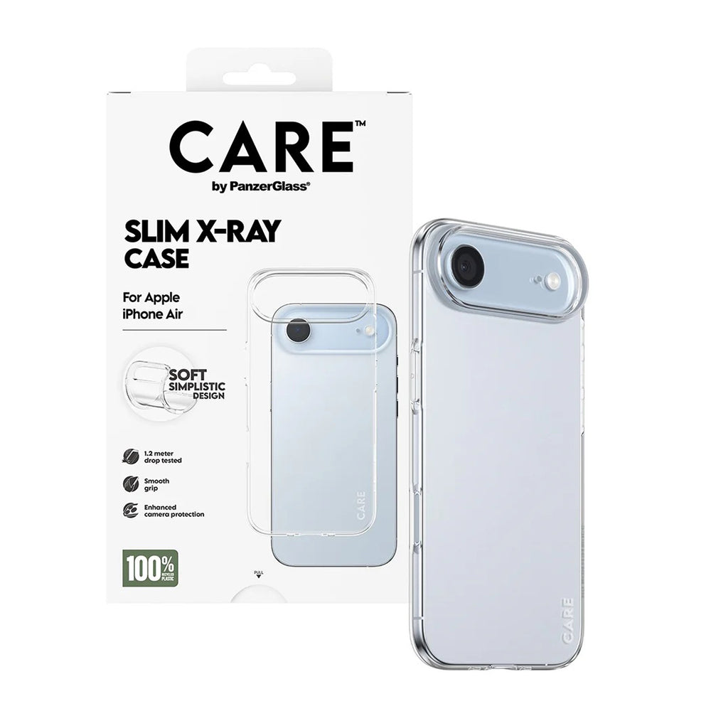 Deksel for Apple iPhone 17 Air, PanzerGlass, Care Fashionable X-ray, Gjennomsiktig