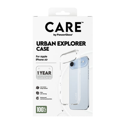 Deksel for Apple iPhone 17 Air, PanzerGlass, Care Urban Explorer, Gjennomsiktig