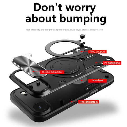 Deksel for Apple iPhone 17 Air, Techsuit, CamGuard Pro, Blå