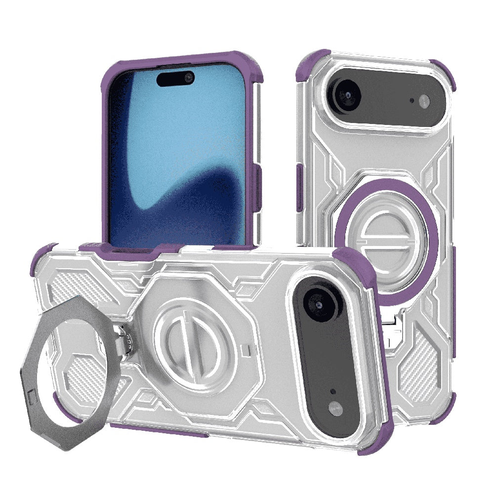 Deksel for Apple iPhone 17 Air, Techsuit, Carbon Shield Pro, Lilla