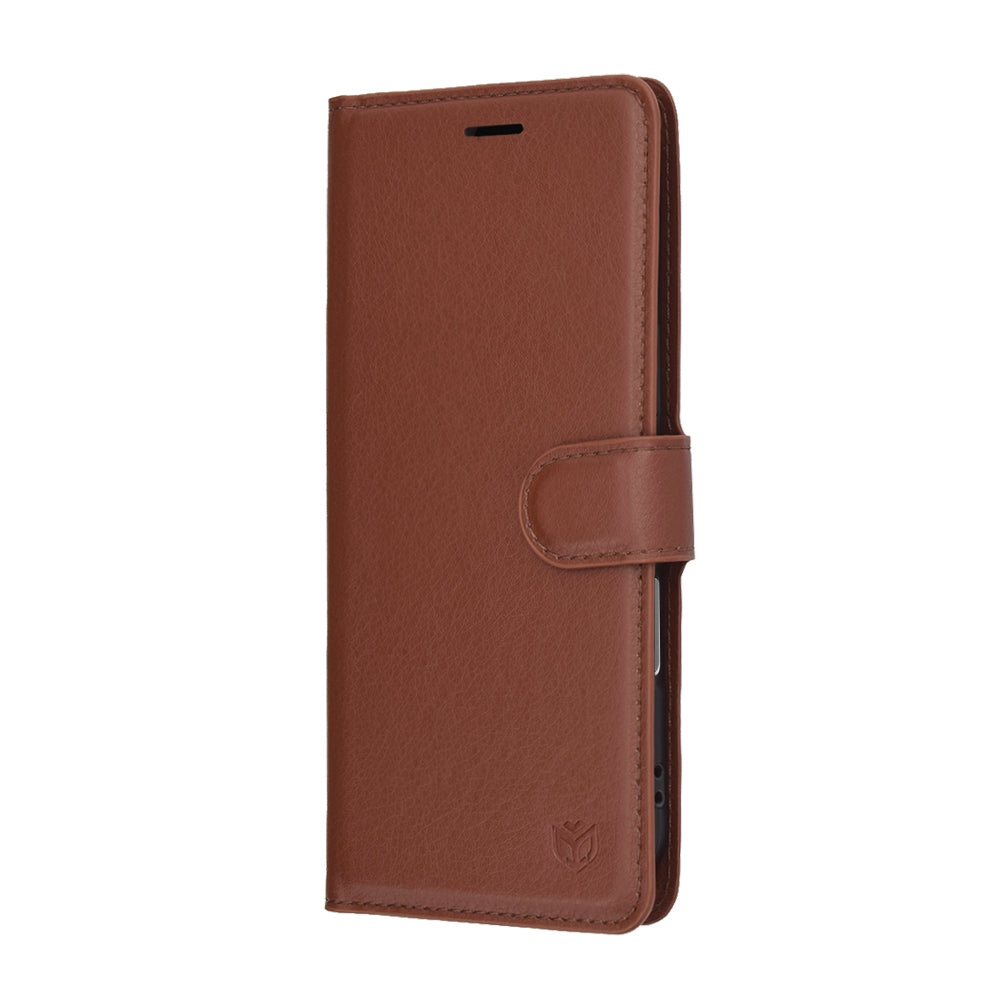 Deksel for Apple iPhone 17 Air, Techsuit, Leather Folio, Brun