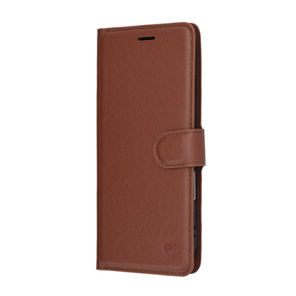 Deksel for Apple iPhone 17 Air, Techsuit, Leather Folio, Brun
