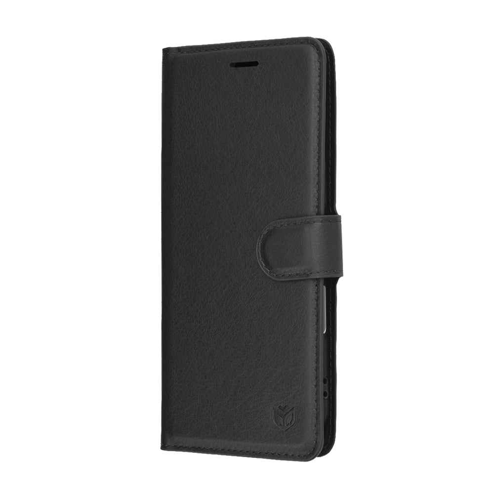 Deksel for Apple iPhone 17 Air, Techsuit, Leather Folio, Svart