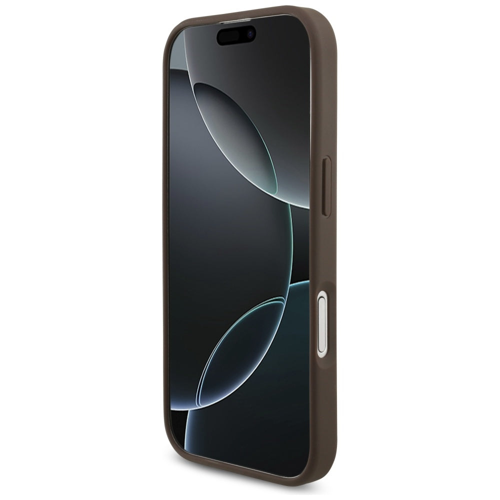 Deksel for Apple iPhone 17, Guess, 4G Big Logo, Brun