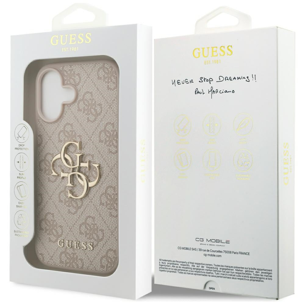Deksel for Apple iPhone 17, Guess, 4G Big Logo, Rosa