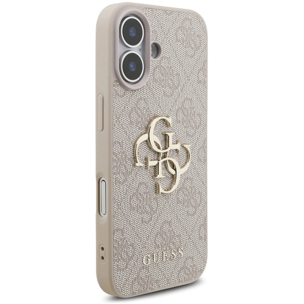 Deksel for Apple iPhone 17, Guess, 4G Classic Logo with Strap, Rosa