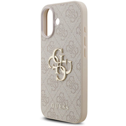 Deksel for Apple iPhone 17, Guess, 4G Classic Logo with Strap, Rosa