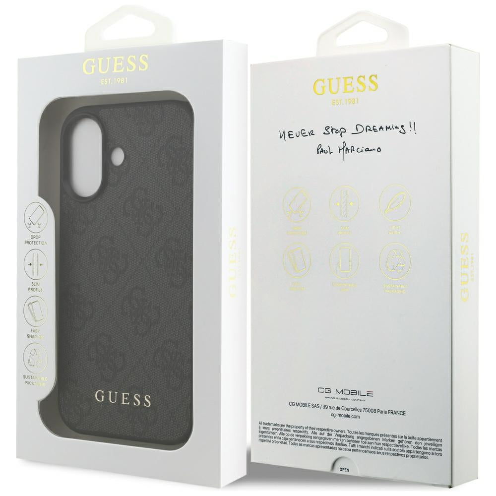 Deksel for Apple iPhone 17, Guess, 4G Classic, Svart