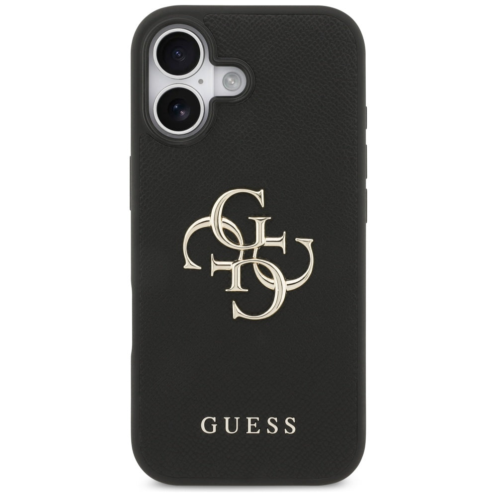 Deksel for Apple iPhone 17, Guess, 4G Grained Big and Classic Logo, Svart