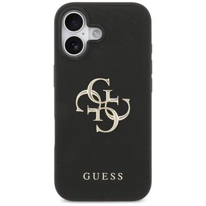 Deksel for Apple iPhone 17, Guess, 4G Grained Big and Classic Logo, Svart