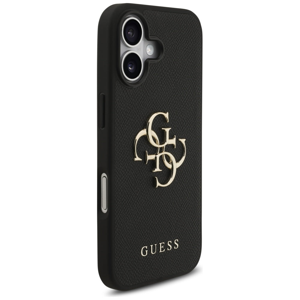 Deksel for Apple iPhone 17, Guess, 4G Grained Big and Classic Logo, Svart