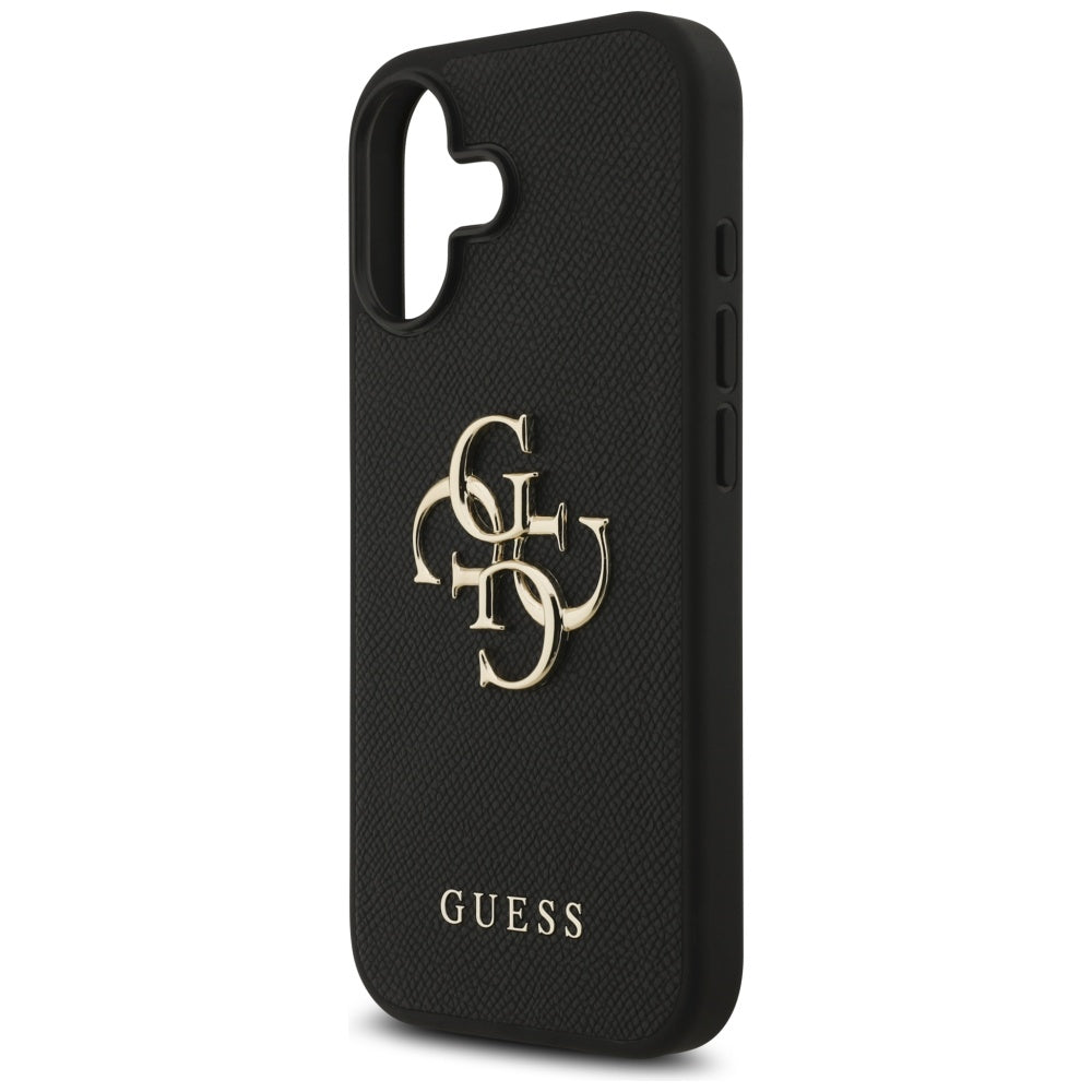 Deksel for Apple iPhone 17, Guess, 4G Grained Big and Classic Logo, Svart