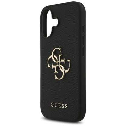 Deksel for Apple iPhone 17, Guess, 4G Grained Big and Classic Logo, Svart
