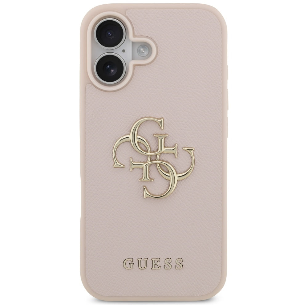 Deksel for Apple iPhone 17, Guess, 4G Grained Big and Classic Logo, Rosa
