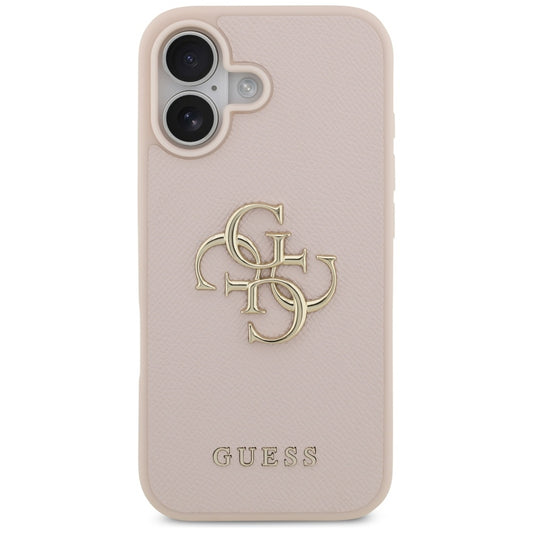 Deksel for Apple iPhone 17, Guess, 4G Grained Big and Classic Logo, Rosa