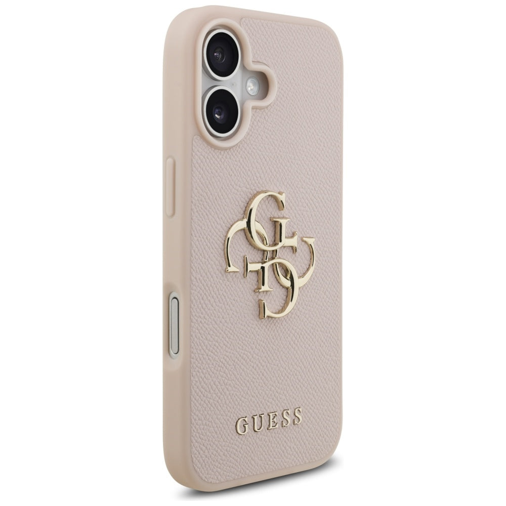 Deksel for Apple iPhone 17, Guess, 4G Grained Big and Classic Logo, Rosa