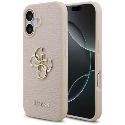 Deksel for Apple iPhone 17, Guess, 4G Grained Big and Classic Logo, Rosa