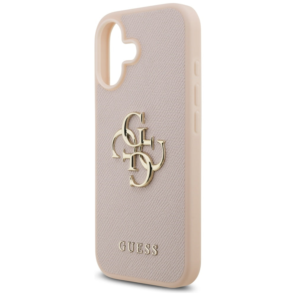 Deksel for Apple iPhone 17, Guess, 4G Grained Big and Classic Logo, Rosa