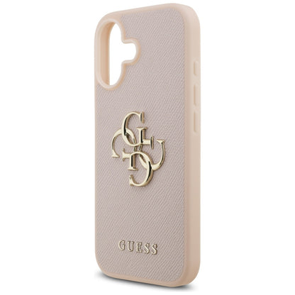 Deksel for Apple iPhone 17, Guess, 4G Grained Big and Classic Logo, Rosa