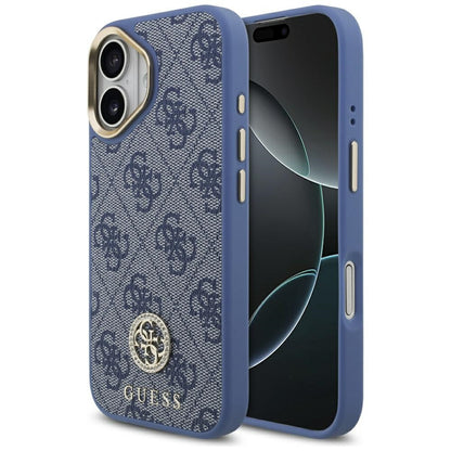 Deksel for Apple iPhone 17, Guess, 4G Strass Logo, Blå