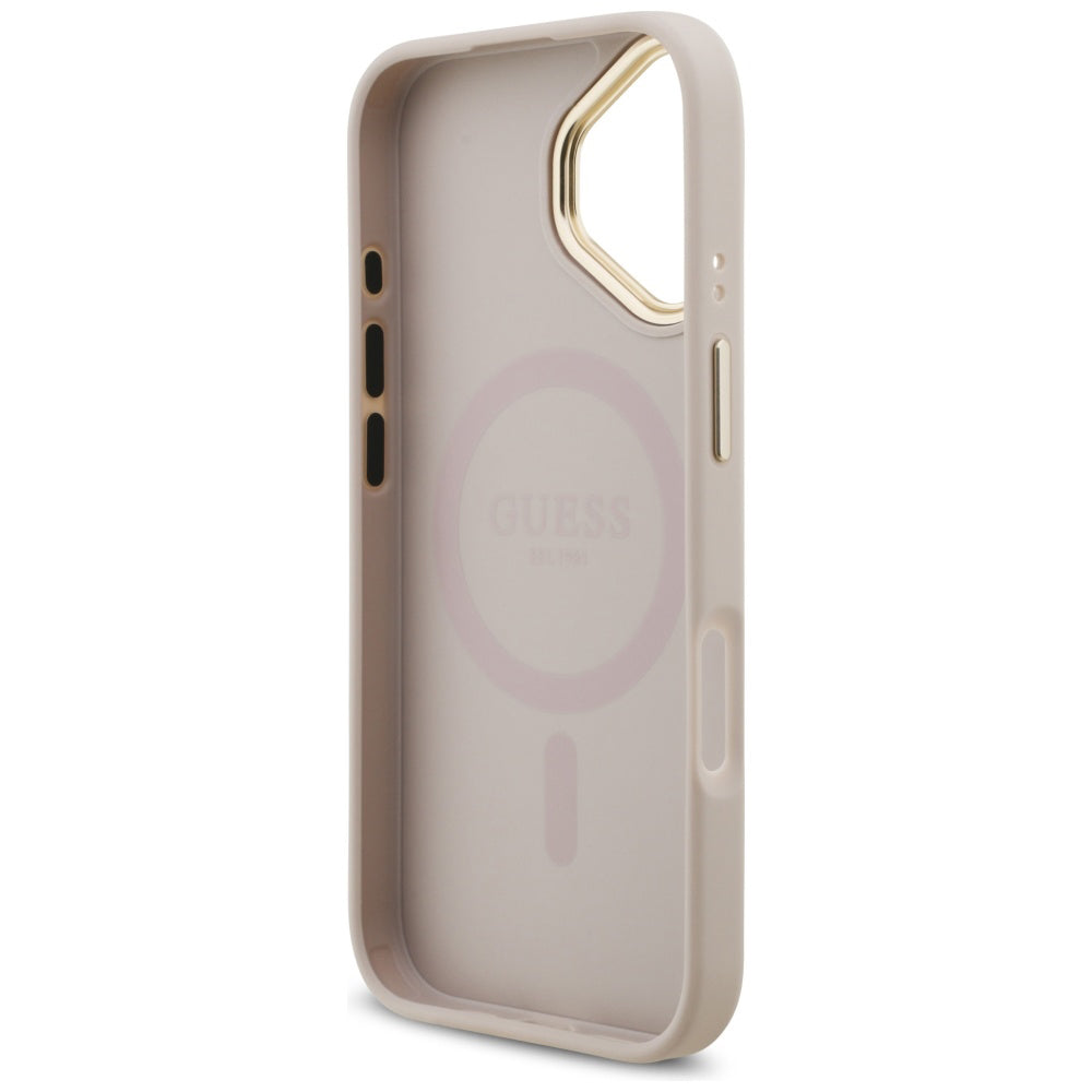 Deksel for Apple iPhone 17, Guess, 4G Strass Logo and Big Strap, Rosa