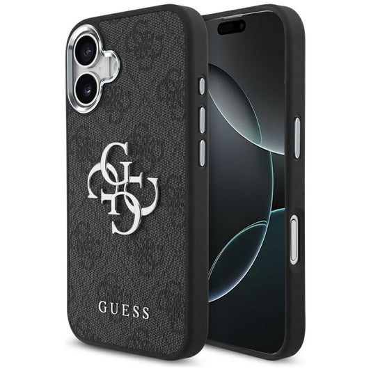 Deksel for Apple iPhone 17, Guess, Big 4G Logo Classic, Svart Sølv