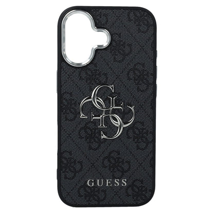 Deksel for Apple iPhone 17, Guess, Big 4G Logo Classic, Svart Sølv