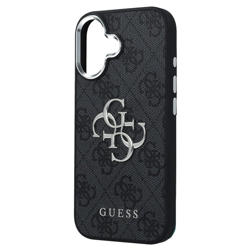 Deksel for Apple iPhone 17, Guess, Big 4G Logo Classic, Svart Sølv