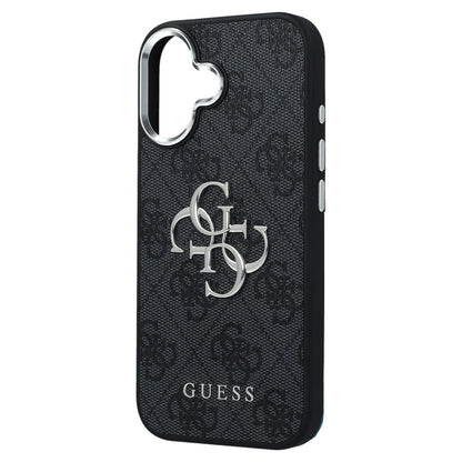 Deksel for Apple iPhone 17, Guess, Big 4G Logo Classic, Svart Sølv