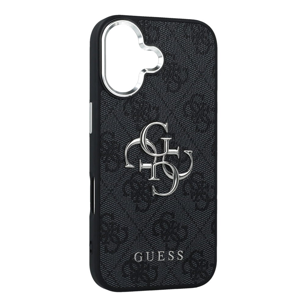 Deksel for Apple iPhone 17, Guess, Big 4G Logo Classic, Svart Sølv
