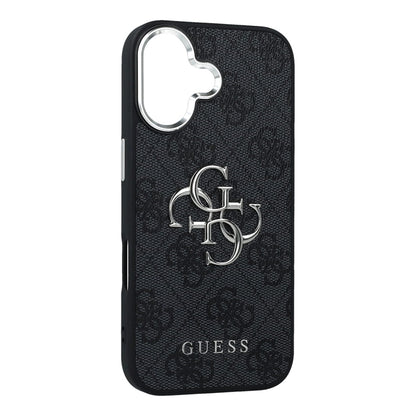 Deksel for Apple iPhone 17, Guess, Big 4G Logo Classic, Svart Sølv
