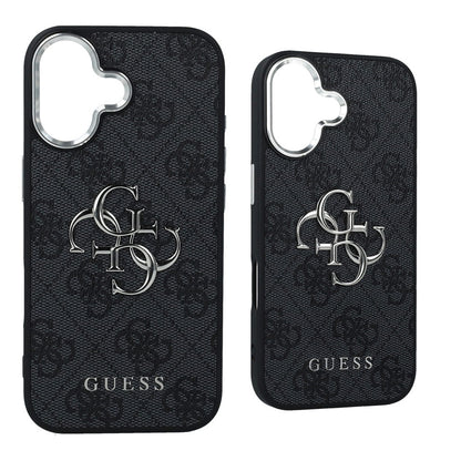 Deksel for Apple iPhone 17, Guess, Big 4G Logo Classic, Svart Sølv