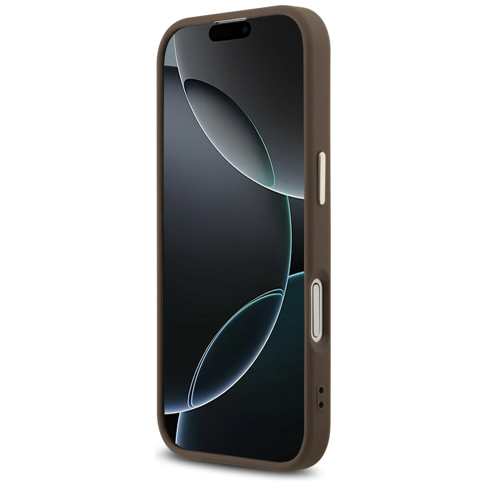 Deksel for Apple iPhone 17, Guess, Big 4G Logo Classic, Gyllen Brun