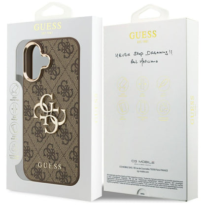 Deksel for Apple iPhone 17, Guess, Big 4G Logo Classic, Gyllen Brun