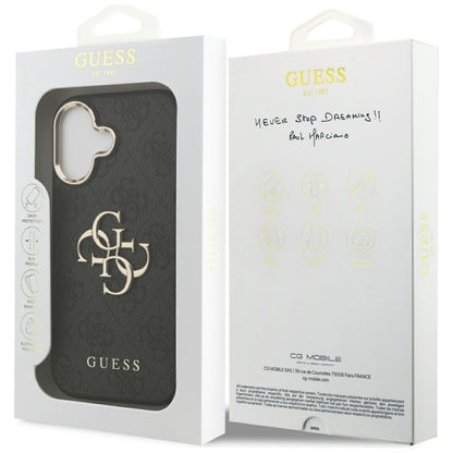Deksel for Apple iPhone 17, Guess, Big 4G Logo Classic, Svart Gull