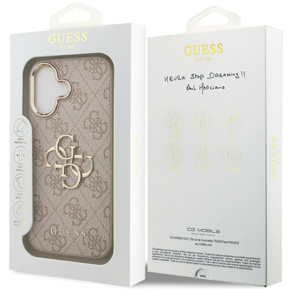 Deksel for Apple iPhone 17, Guess, Big 4G Logo Classic, Rosa Gull
