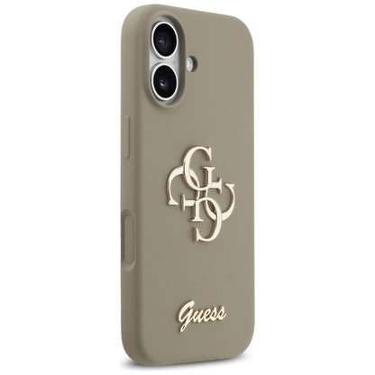 Deksel for Apple iPhone 17, Guess, Big 4G Script, Brun
