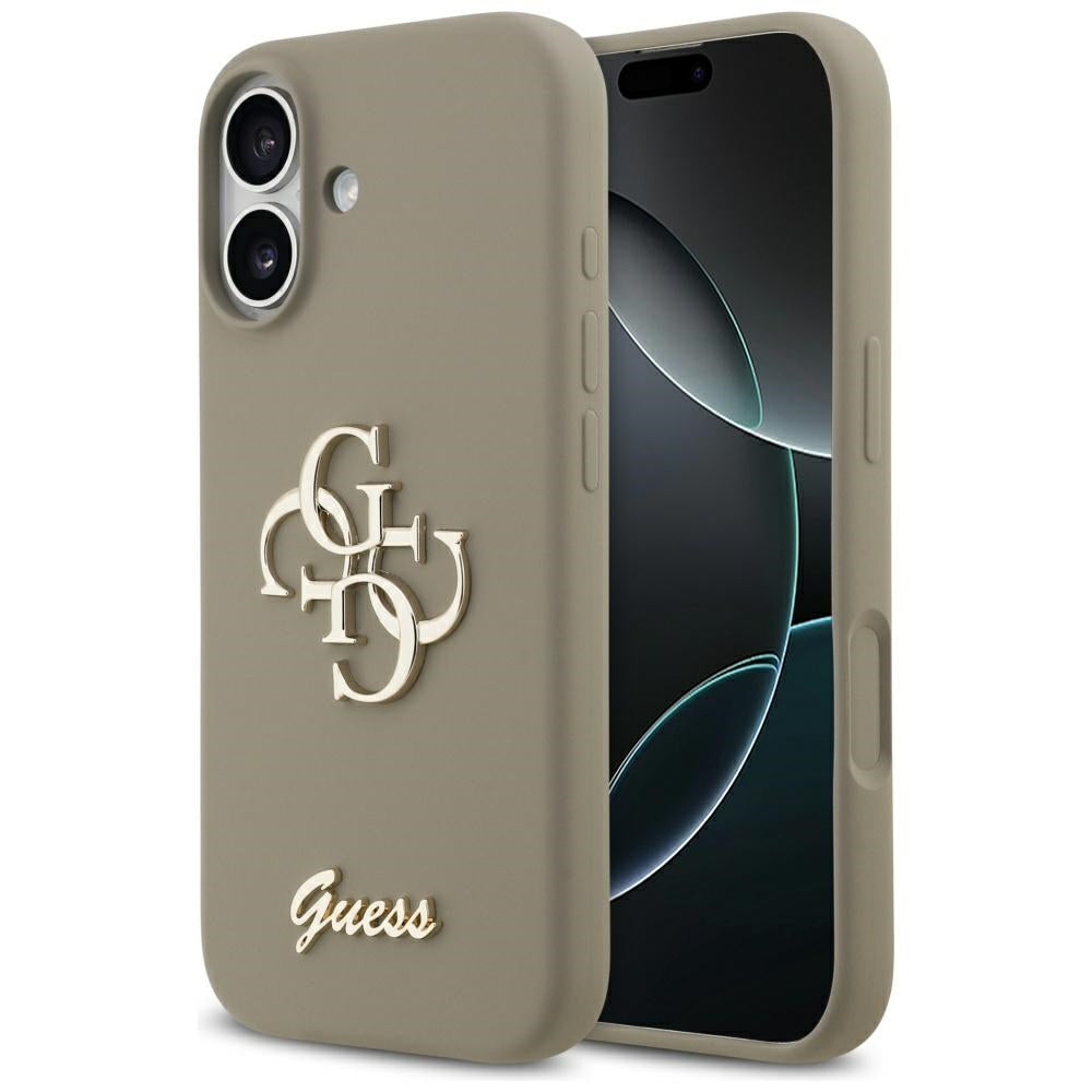 Deksel for Apple iPhone 17, Guess, Big 4G Script, Brun