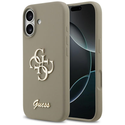 Deksel for Apple iPhone 17, Guess, Big 4G Script, Brun